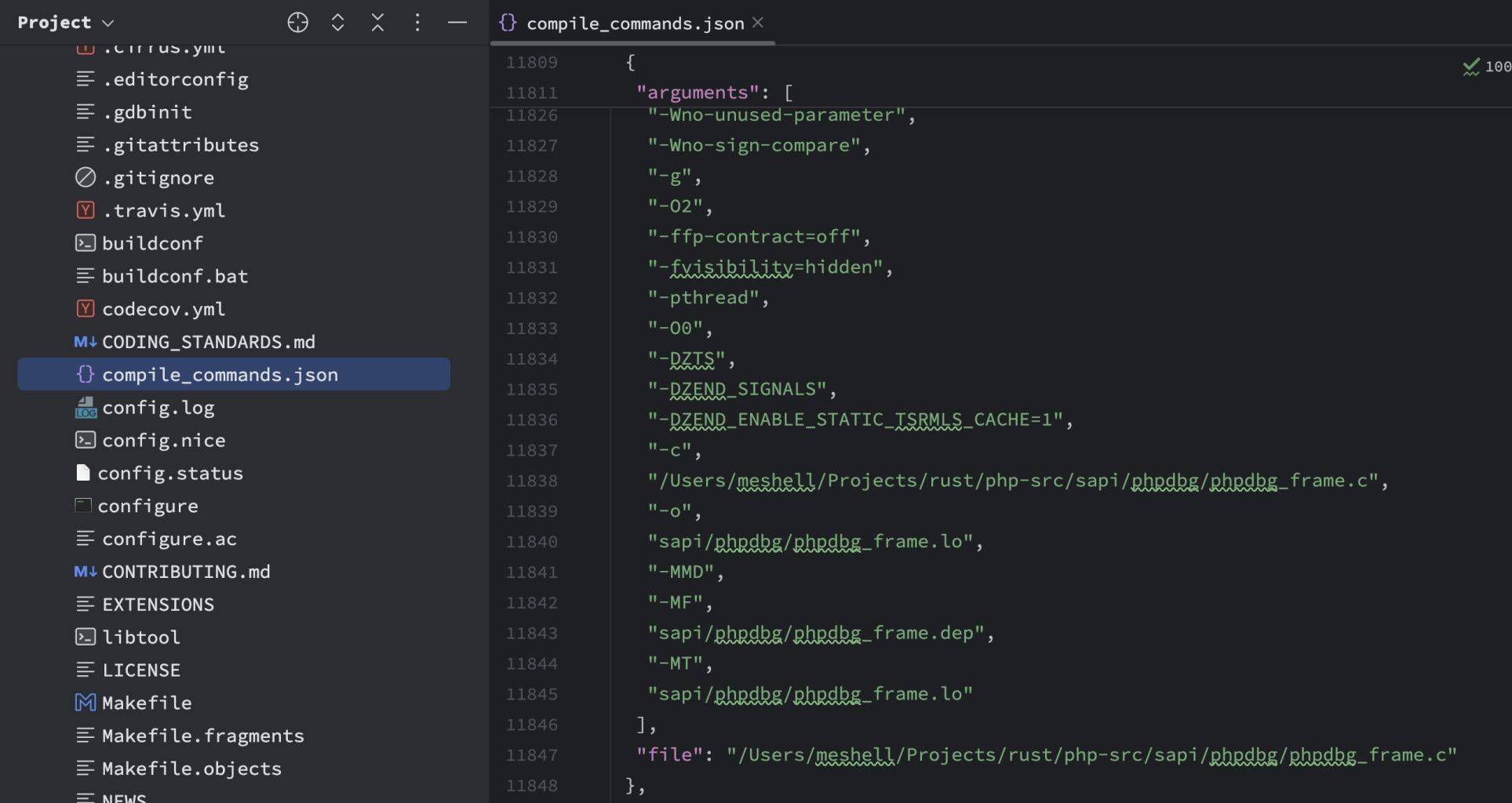 build_php_src_compile_commands